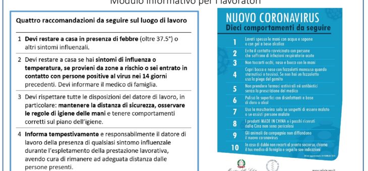 Informativa per i lavoratori