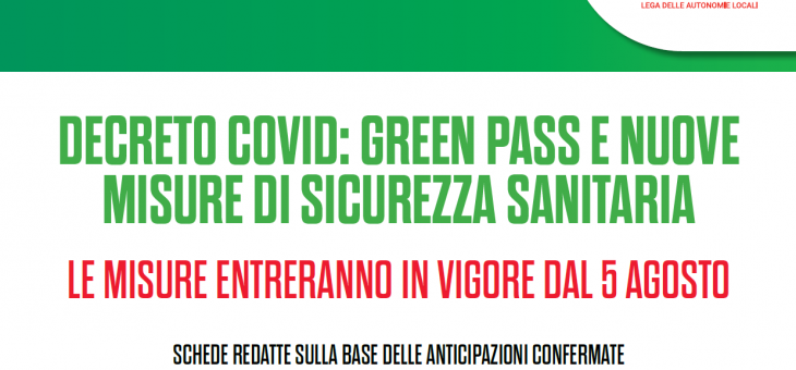 GREEN PASS E NUOVE MISURE ANTICOVID